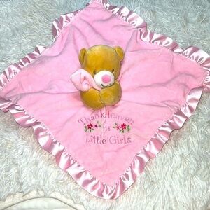 Baby Starters Bear Lovey Thank Heaven For Little Girls Security Blanket Satin